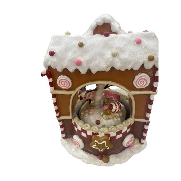 Gingerbread House Musical Rotating Snowman Music Box by Studio Nova W/Box - Picture 14 of 16